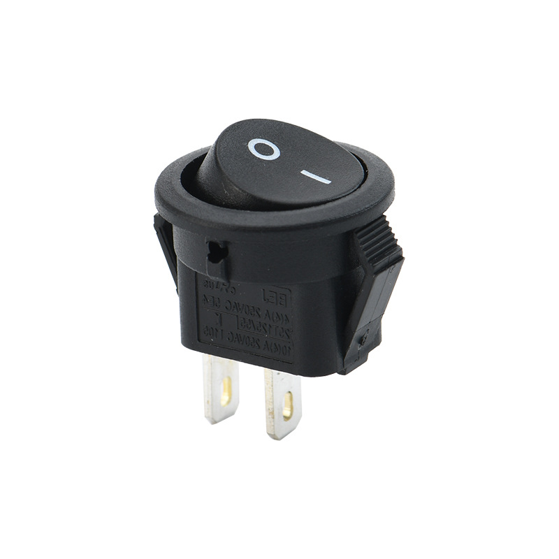 KCD1 20MM Round Rocker Switch With Black Button with 2 Pins